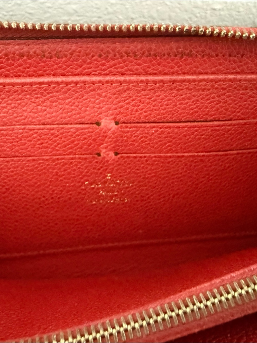 Louis Vuitton Empriente Monogram Red Zippy Long Wallet - Picture 9 of 11